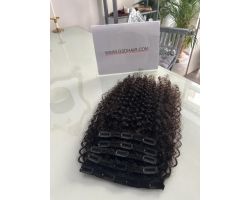 Afro Curly Virgin Hair Clips