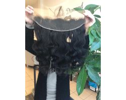 Frontal lace wavy virgin color