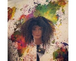 Curly wig with closure