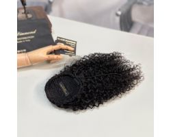 QUEUE AVEC ÉLASTIQUE DE COULEUR VIERGE AFRO CURLY