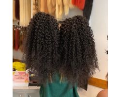 TAIL WITH CLAMPS COLOR VIRGIN CURLY AFRO