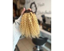 AFRO CURLY FARBIGER SCHWANZ MIT KLEMME