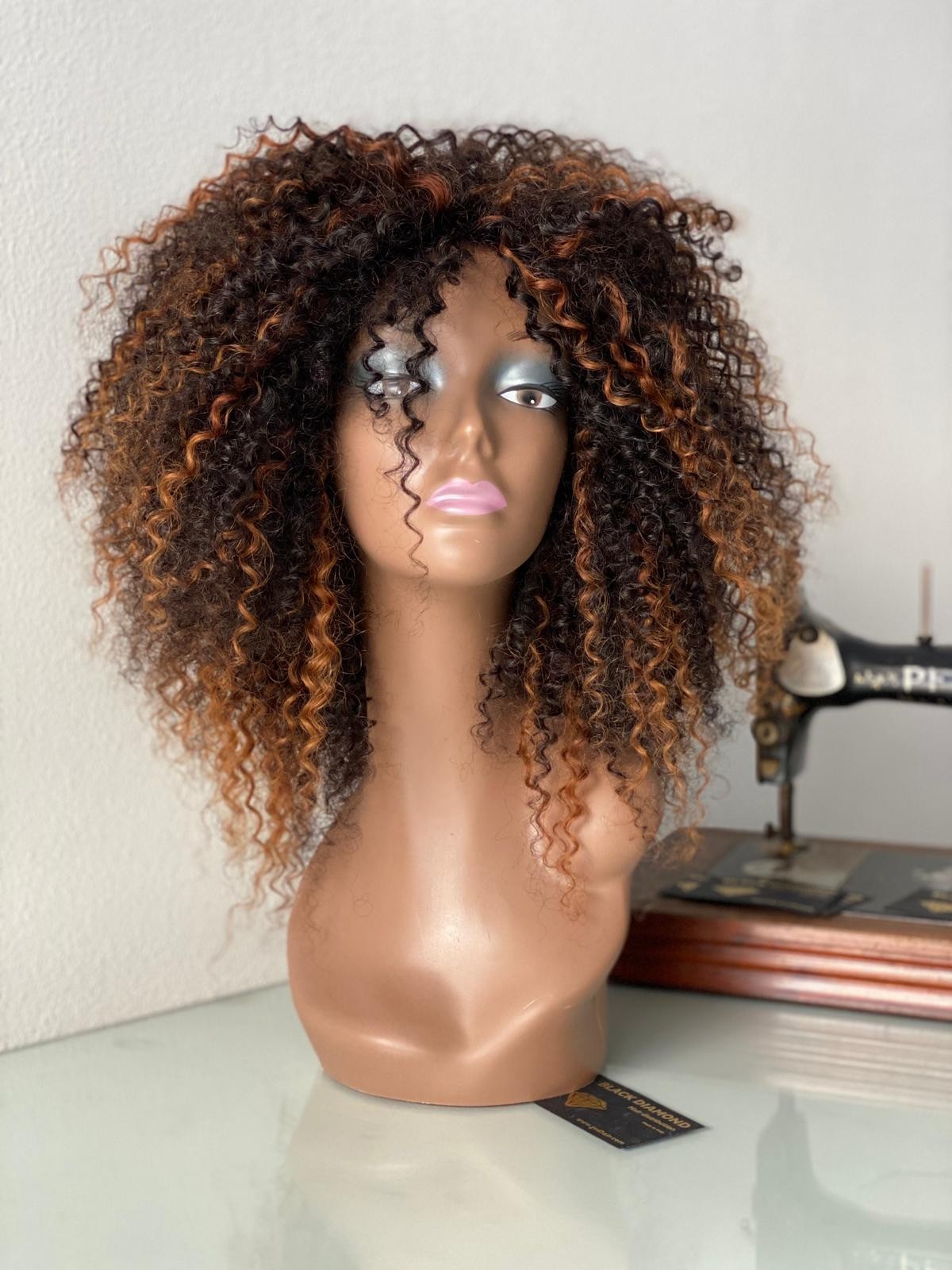 curly colored wig Black diamond hair distribution